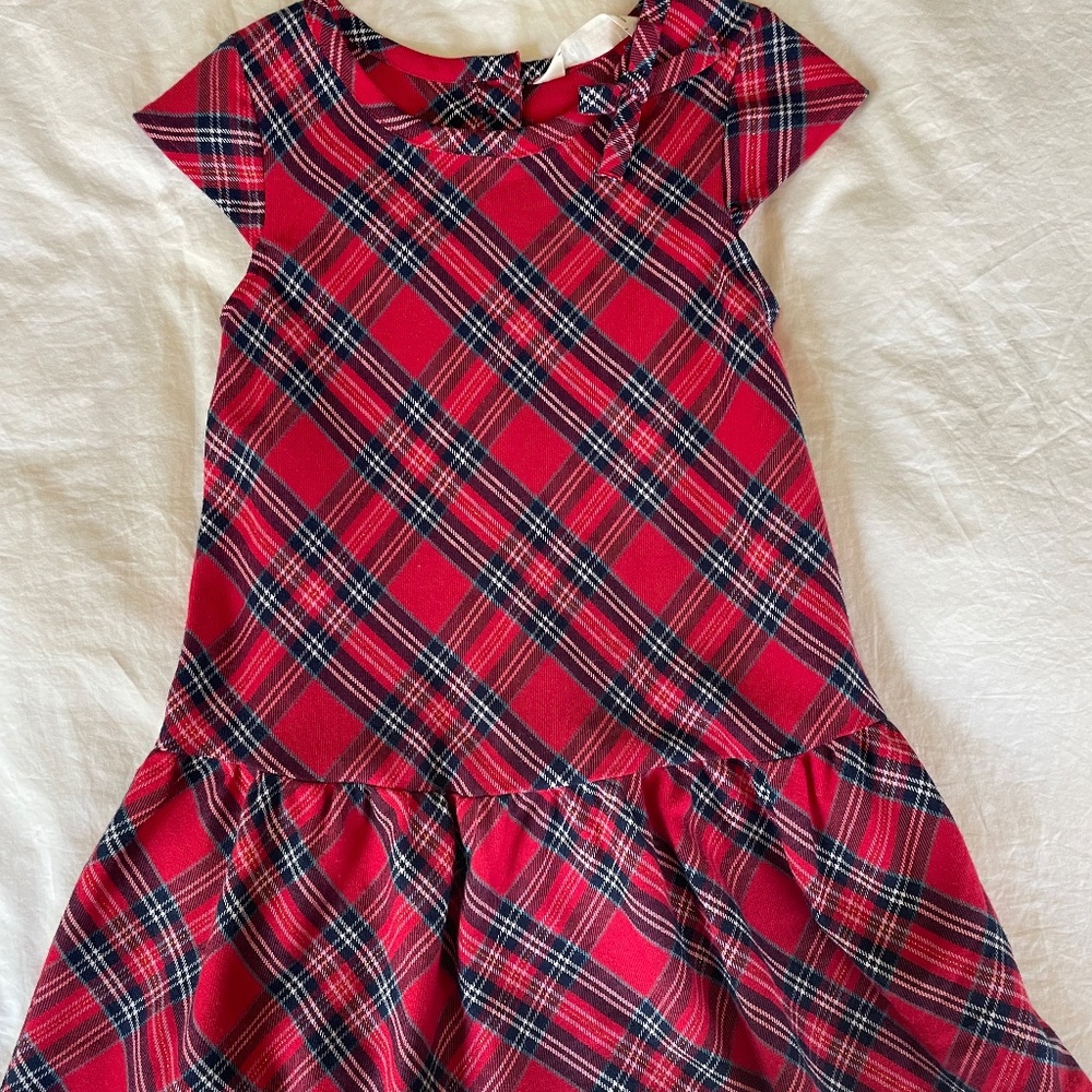 Girls Christmas Plaid Hnm Red Dress